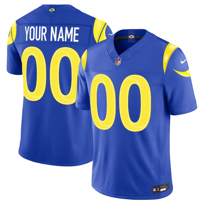 Men's Los Angeles Rams Active Player Custom Royal 2026 F.U.S.E. Vapor Limited Stitched Football Jersey